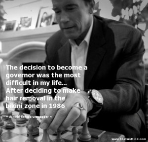 ... bikini zone in 1986 - Arnold Schwarzenegger Quotes - StatusMind.com