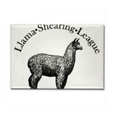 Llama Shearing League Rectangle Mag For