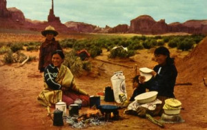 Navajo Lunch on the Range while tending the sheep - a cook out - looks ...