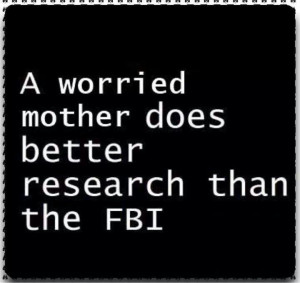 worried mother.