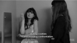 Eating cookies and avoiding confrontation