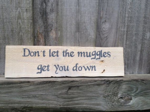 Rustic Harry Potter quote on reclaimed wood