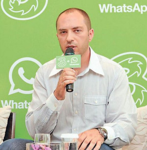 ... whatsapp s founders brian acton left and jan koum at its offices