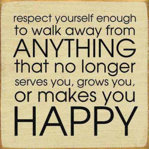 Home » Picture Quotes » Life » Respect yourself enough to walk away ...
