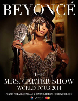 Beyoncé: The Mrs Carter Show World Tour 2014 poster