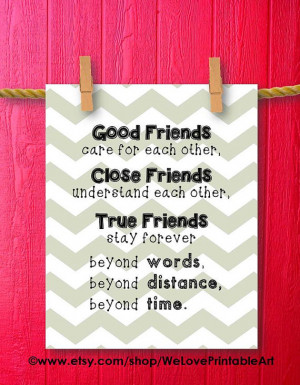 for Best Friends Gift Ideas Art Print Best Friends Poster Quote Friend ...