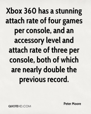 Xbox 360 has a stunning attach rate of four games per console, and an ...