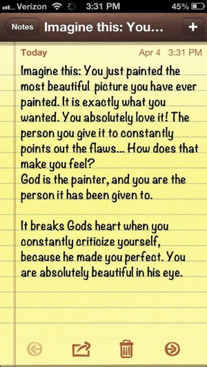 You are absolutely beautiful in his eyes: Life Quotes, Quotes 3, Eye
