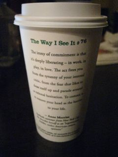 Starbucks Coffee Cup Quotes and life in the suburbs