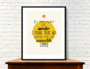 In The Midst of Winter. Quote. Digital Download, Modern typography ...