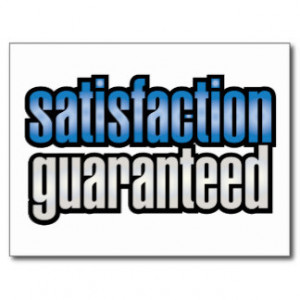 Satisfaction Guaranteed Postcard