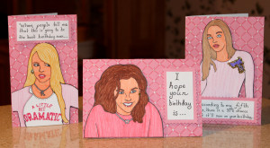 Mean Birthday Quotes One card- pink 