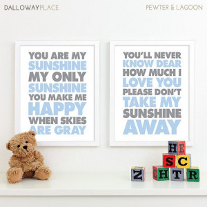 Baby Boy Nursery Art for Boys Room Decor Nursery Wall Quotes - You are ...