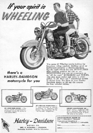 1959 Harley-Davidson Duo-Glide advert