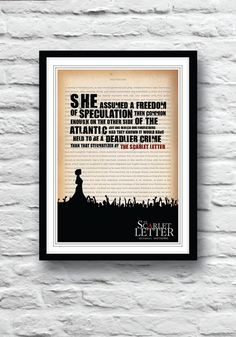 The Scarlet Letter poster Scarlet Letter Nathaniel by Redpostbox, £8 ...