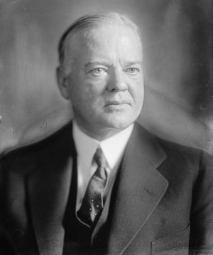 Herbert Hoover. Photo by Harris & Ewing. Public domain.