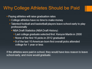 Why College Athletes Should be Paid Division I College Athlete ...