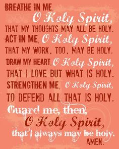 ... : Free Printable Prayers PRAYER TO THE HOLY SPIRIT BY ST. AUGUSTINE