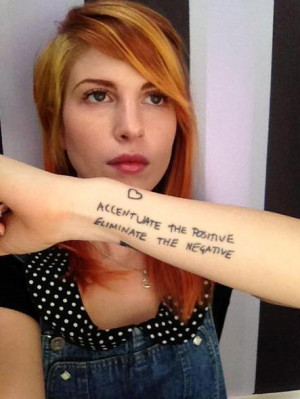 Hayley Williams accentuate the positive