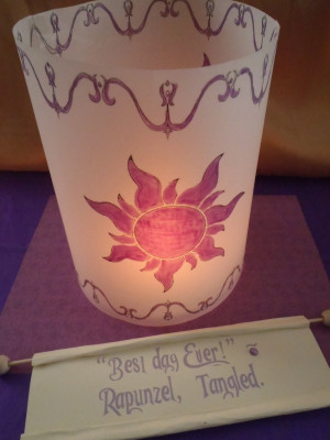 Tangled Lantern Pattern Rapunzel's quote scroll simply