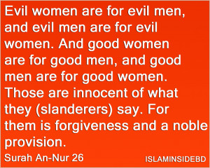 Evil Women for Evil Men Islamic Quote wallpaper