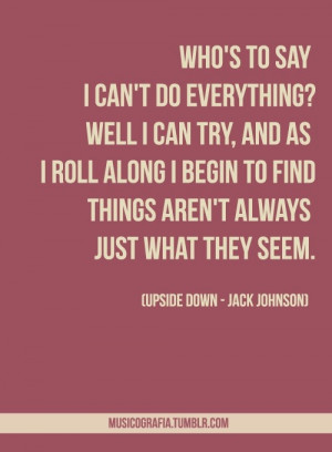 upside down - jack johnson