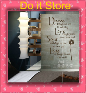 Do it ] Love Dance Sing Quotes wall stickers Home wall decals art 56 ...