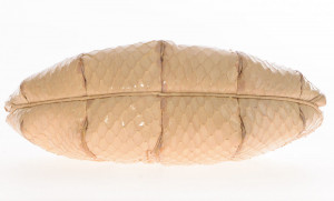 Authentic Judith Leiber Vintage Ivory Beige Snakeskin Clutch w/ Dust ...