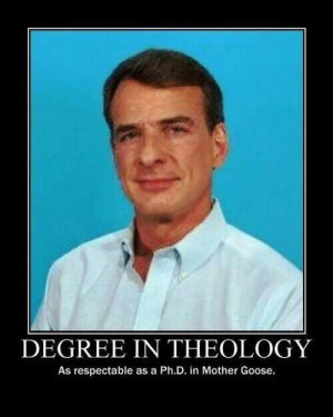 Theology: The one discipline who's subject matter doesn't exist!