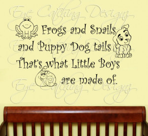 Details about Frogs Snails Puppy Dog Tails Quote Art Wall Decal Vinyl ...