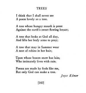 Joyce Kilmer, Poetry , August 1913