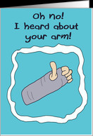 Broken Injured Arm Hand Get Well Soon Paper Greeting Note Card ...