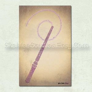 This 11x17 art print features the shape of a waving wand, formed by ...