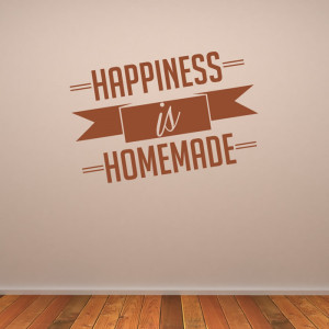Happiness Is Homemade Family Wall Quote Sticker