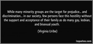 minority groups are the target for prejudice... and discrimination ...