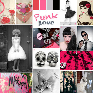 Punk Love Wedding Inspiration, Silver Glitter, Punk Wedding, Flower ...