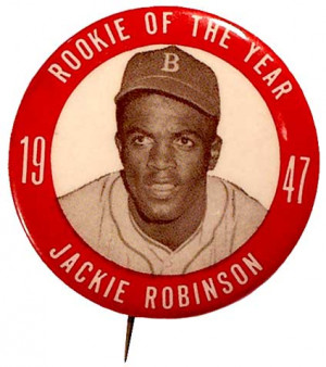 1947 Jackie Robinson Rookie of the Year pin