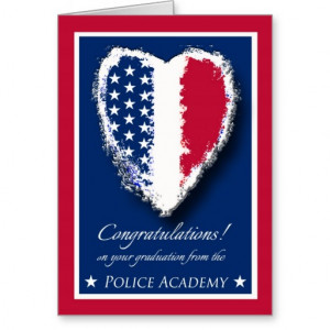 Congratulations on Graduation, Police Academy Greeting Card