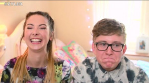Funny faces from Zoella and Tyler