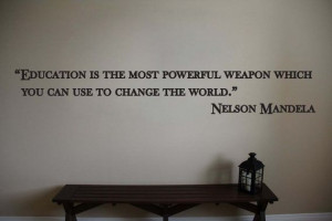 Nelson Mandela Inspirational Classroom Educational Quote Vinyl Wall ...