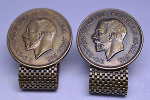 ... -LARGE-ROUND-MESH-WRAP-CUFFLINKS-MANS-HEAD-PHILOSOPHICAL-LATIN-QUOTES