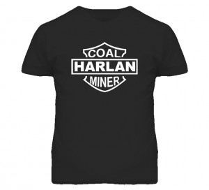 Justified Harlan Coal Miner Harley Sign From Boyd Crowder Bar T Shirt