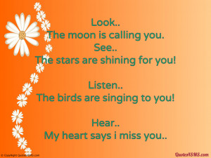 Look. The moon is calling you...