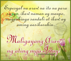 Tagalog Mother's Day Quotes and Pinoy Happy Mother's Day Sayings