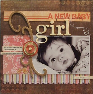 Scrapbook Ideas from Top Designers - A New Baby Girl from Fancy Pants ...