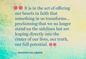 It Is In the Act of offering our hearts in faith ~ Faith Quote