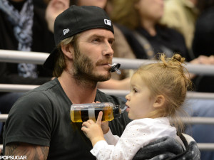 David and Harper logged some father-daughter bonding time during an LA ...