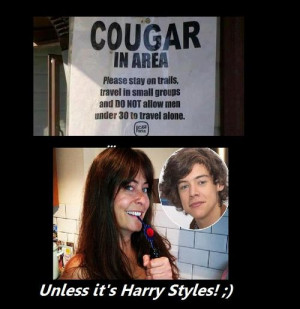 one direction harry styles cougar hunter mary cougar lol