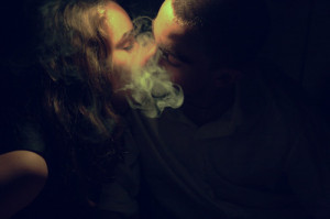 Shotgun Kiss is made by exhaling the weed smoke into the other ...