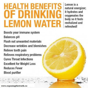 Find more benefits of drinking lemon water here: WaterBenefitsHealth ...